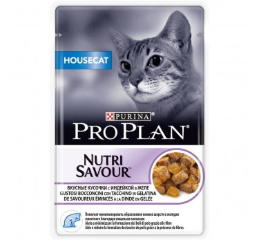 ПРО ПЛАН Влажный корм для взрослых кошек Purina Pro Plan Adult, индейка, пауч, 85 г